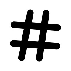 Fototapeta premium A simple, bold, and stylized graphic representation of the hashtag symbol.