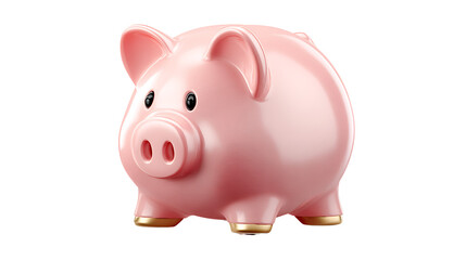 World Savings Day piggy bank icon, isolated on a white background