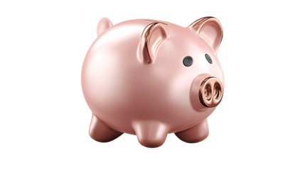 World Savings Day piggy bank icon, isolated on a white background