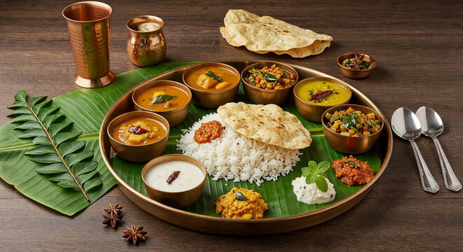 traditional South Indian thali meal