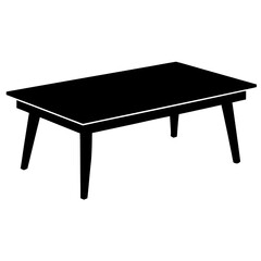 wooden table on white background