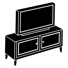 tv set isolated on white