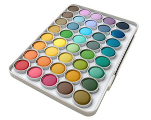 Watercolor paint box art supply colorful palette painting tool round pans creative vibrant artistic hobby school
