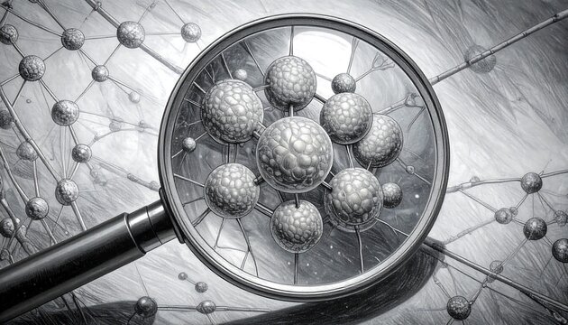 Magnified molecular structure