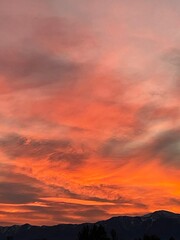 sunset in the mountains