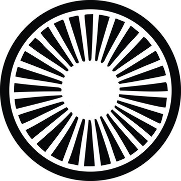 Iconic circular emblem graphic with radial spokes and outer ring symbolizing galactic empire or sci-fi faction