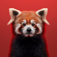 Obraz premium Retrato de um Panda Vermelho