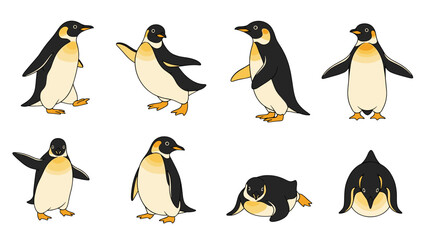 Fototapeta premium Charming Emperor Penguin Poses for Wildlife Enthusiasts Isolated on Transparent Background