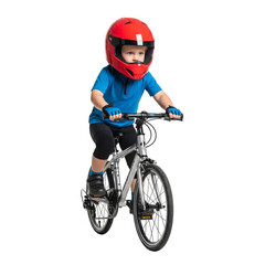 Fototapeta premium cyclist on a white background