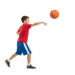 basketball player with ball