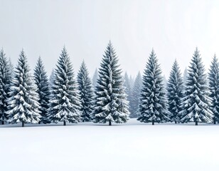 Obraz premium Snowy winter forest scene (1)