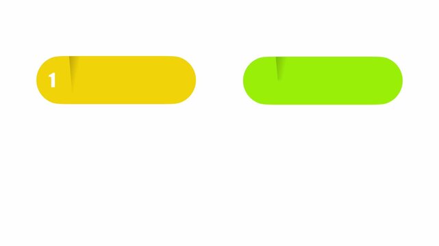 animated video of 4 and 6 steps  business infographics multicolor  rectangle shape  for workflow, presentation, 4k animation