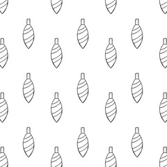 Line drawings of Christmas decorations, hand drawn, repeating raster pattern