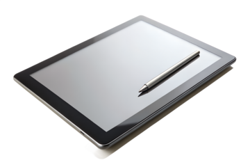 Sleek modern tablet with stylus for digital art and productivity on a clean surface
