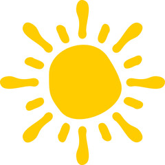Summer Sun Hand Drawn