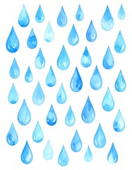 Water Drops Raining Down.