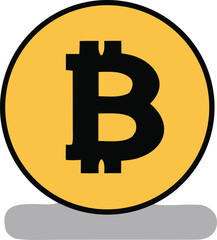 Golden bitcoin symbol cryptocurrency digital currency money investment trading finance wealth business concept
