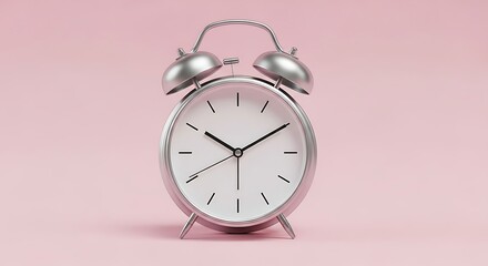 Alarm Clock Time Reminder Deadline Pink Background.