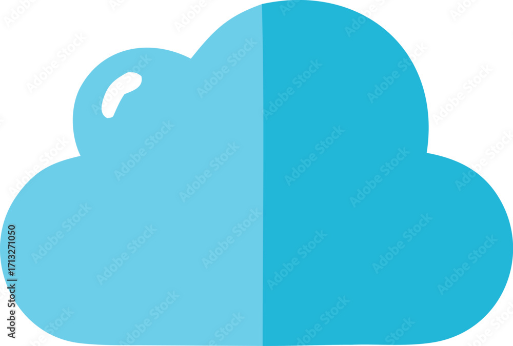 Poster modern flat design cloud icon symbol graphic for cloud computing data storage and digital services