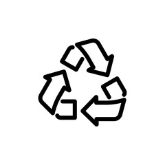 Recycle icon. Outline vector icon in SVG format.