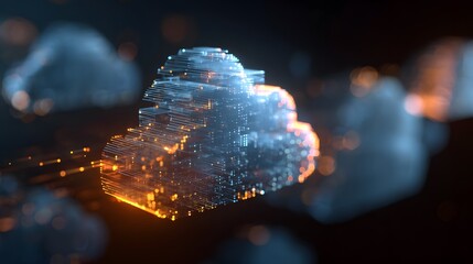 Cloud Technology and Digital File Management Showcasing Secure Data Sharing