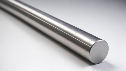 Industrial metal rod on a white surface