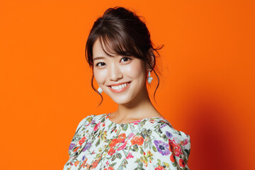 おしゃれなファッション広告の様な日本人女性のポートレート