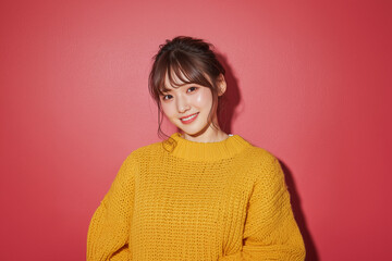 おしゃれなファッション広告の様な日本人女性のポートレート