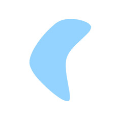 Organic blob shape abstract blue