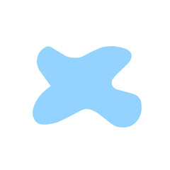 Organic blob shape abstract blue