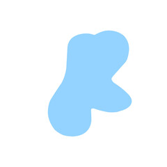 Fototapeta premium Organic blob shape abstract blue