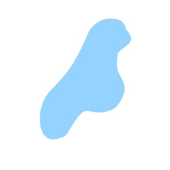 Organic blob shape abstract blue