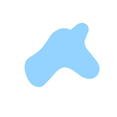 Organic blob shape abstract blue