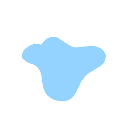 Organic blob shape abstract blue