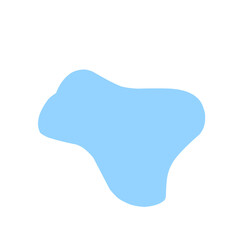 Organic blob shape abstract blue