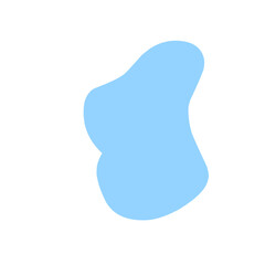 Organic blob shape abstract blue