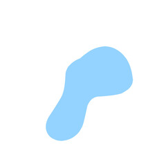 Organic blob shape abstract blue