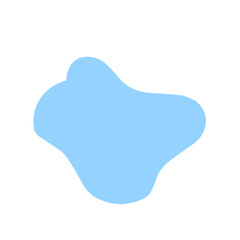 Obraz premium Organic blob shape abstract blue
