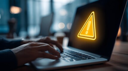 Caution sign data unlocking hackers
