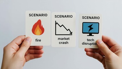 Business scenario planning and risk management strategy for disaster preparedness with hands