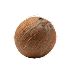 Brown Coconut on Transparent Background
