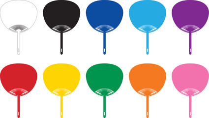 うちわ　カラー