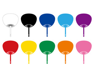 うちわ　カラー