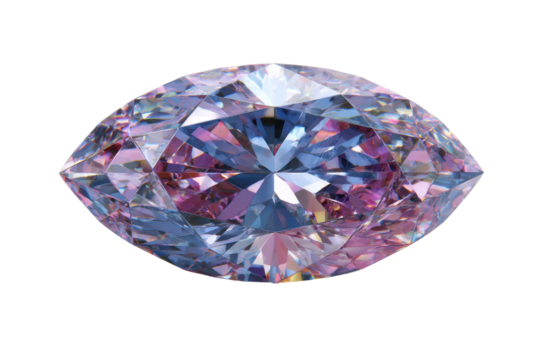 A large blue and pink diamond with a purple center - Powered by Adobe
