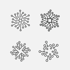 abstract technology symbols