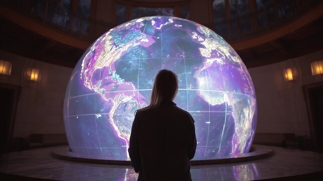 Holographic Map Projection For Columbus Day