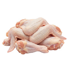 Raw Chicken Wings on Transparent Background