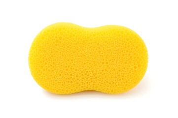 Yellow Sponge isolated on a white background with clipping path