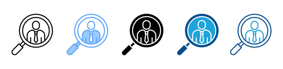 Recruitment icon sheet multiple style collection