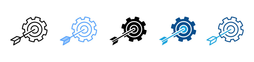 Goal Setting icon sheet multiple style collection